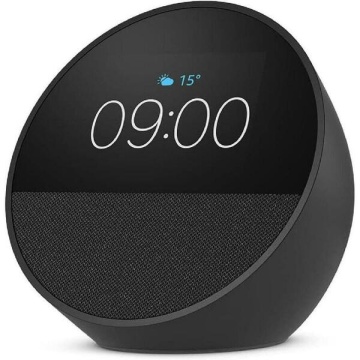 Boxa inteligenta Amazon Echo Spot 2024, Display 2.83", Wi-Fi, Bluetooth, Negru