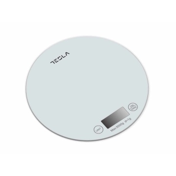 Cantar de bucatarie Tesla KS200W, 5kg, ecran LCDFunctie Tara, Sticla, Alb - Img 2
