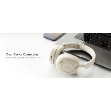 Casti wireless HAVIT H655BT, Bluetooth 5.3, Bej - Img 3