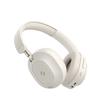 Casti wireless HAVIT H668BT, Bluetooth 5.4, ANC, Hi-Res, Bej - Img 5