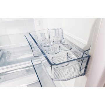 Combina frigorifica VIVAX CF-310ENF X, 310L, Clasa E, Total No Frost si No Frost Multi Air Flow, Termostat reglabil, Iluminare LED, Fast Freeze, Usi reversibile, H 188cm, Inox - Img 3