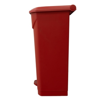 Cos de gunoi cu pedala de clasificare Limpio B2-010D-R, 87 L, 48.5 x 42 x 82 cm, Plastic, Rosu - Img 4