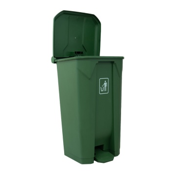 Cos de gunoi cu pedala de clasificare Limpio B2-010D-V, 87 L, 48.5 x 42 x 82 cm, Plastic, Verde
