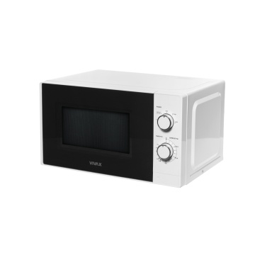 Cuptor cu microunde VIVAX MWO-2071W, Capacitate 20L, Putere 700W, Control mecanic, 5 niveluri de putere, Timer, Functie dezghetare dupa greutate, Geam sticla, Alb - Img 2