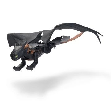 Dreamworks Dragons World of Berk - Figurină Toothless Ultimate Plasma Blast, Figurină interactivă cu lumini și sunet inspirată din filmul „How to Train Your Dragon 2025”, 35 cm, Negru, 4 ani+ - Img 2