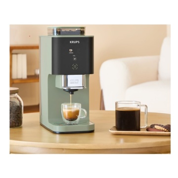 Espressor automat Krups Coffee Crush SA401LE0, 1370W, 1.8l, 15 bar, 3 setari macinare, Verde/Negru - Img 2