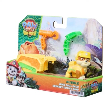 Figurina cu accesorii, Paw Patrol the Dino Movie, Rubble - Img 4