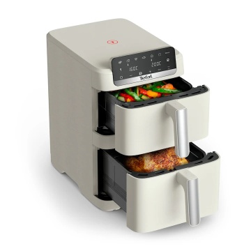Friteuza dubla cu aer cald Tefal Easy Fry Crispy Stack EY752AE0, 2700 W, 10 L - Air fryer cu 7 programe automate, 2 compartimente, temperatura ajustab - Img 11