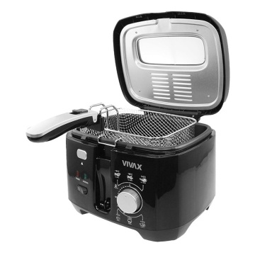 Friteuza Vivax DF-1800B, Putere 1800W, Capacitate 2, 5 Kg, termostat variabil, maner multifunctional, Negru - Img 5