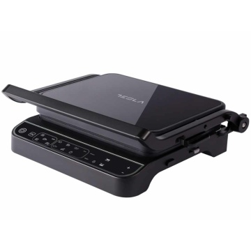 Gratar electric Tesla GR500BG, 2000 W, 10 programeLED, control digital, 30x23cm, negru/sticla - Img 4