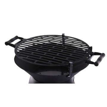 Gratar pe carbune Landmann, Fonta, 35 cm, Inaltime reglabila, Negru - Img 2