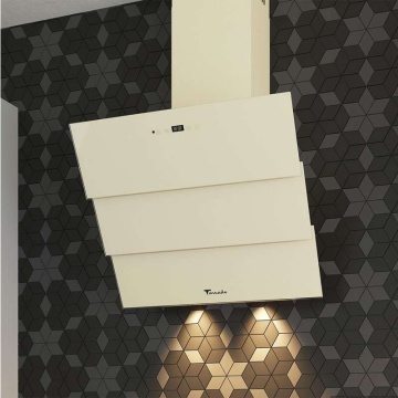 Hota Decorativa Tornado Megas 1200 (60) LED, clasa A, 1 motor Turbo, latime 60 cm, 4 viteze, absorbtie 1200 m3/ora, filtru anti-grasimi aluminiu 5 straturi, Bej - Img 2