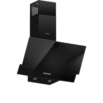Hota decorativă Vivax CHO‑60CSD100T GB, 59,6 cm, 100 W, 1 motor, 3 trepte de putere, filtru aluminiu lavabil, iluminare LED, Sticlă Neagră - Img 3