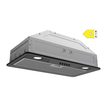 Hota incorporabilă Vivax CHO-60BI100T B, 52,5 cm, 100 W, 1 motor, 3 viteze, filtru aluminiu, iluminare LED, Negru