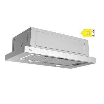 Hota telescopică Vivax CHO‑60PT100T X, 59,5 cm, 100 W, 2 trepte, filtru aluminiu lavabil, iluminare LED, Inox