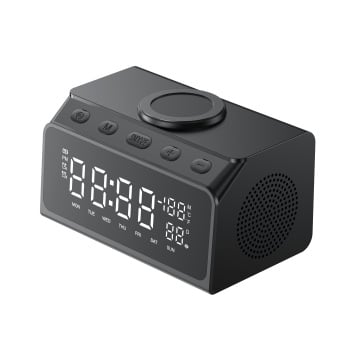 Incarcator multifunctional wireless HAVIT W3041, 15 W, 2 porturi USB, Negru , 87x155x95mm - Img 1