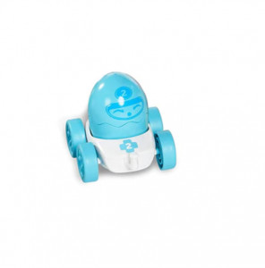 Jucarie interactiva pentru bebelusi Tomy Toomies - Ou de curse, Alb-Albastru - Img 3