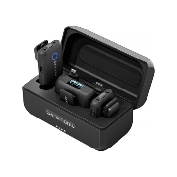Kit microfon wireless Saramonic Blink500B2+ 2TX+RX2.4 GHz, display OLED, carcasa incarcare, 1250mAh - Img 18