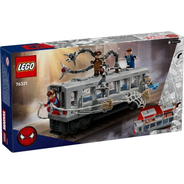 LEGO® Marvel - Lupta de pe acoperisul trenului dintre Omul-Paianjen si Doc Ock 76321, 393 piese - Img 3