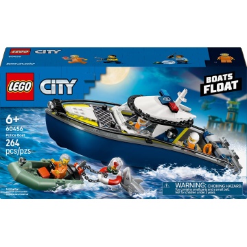 LEGO City - Police Boat Chase 60456, 264 piese, 6 ani+