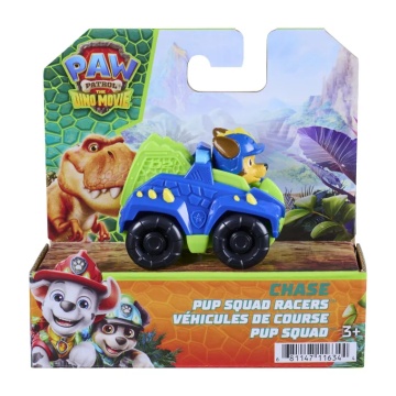 Mini vehicul cu figurina, Paw Patrol the Dino Movie, Pup Squad Racers, Chase - Img 6