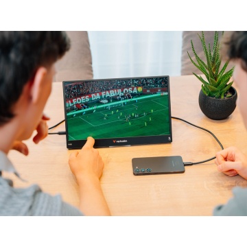 Monitor tactil portabil 14" Verbatim incl PBCarcasa plastic/PB 5000mAh/FHD 1920x1080 - Img 5