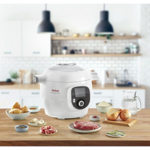 Multicooker inteligent cu gatire sub presiune Tefal Cook4Me CY851130, 1600W, 6l, Alb - Img 5