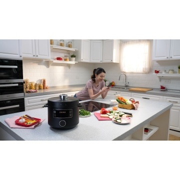 Oala sub presiune electrica Tefal Turbo Cuisine CY754830, 1090W, 4.8L, 10 programe, interfata intuitiva, bol de gatit Tefal Spherical Bowl, negru - Img 11
