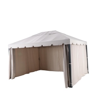 Pavilion gradina, aluminiu/poliester, 400 x 300 cm, H 282 cm, bej