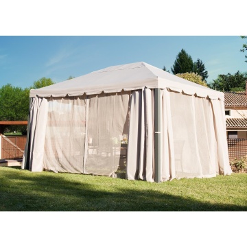 Pavilion gradina, aluminiu/poliester, 400 x 300 cm, H 282 cm, bej - Img 4