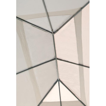 Pavilion gradina, aluminiu/poliester, 400 x 300 cm, H 282 cm, bej - Img 14
