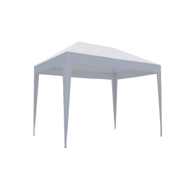 Pavilion gradina, otel/polietilena, 290 x 190 cm, H 244 cm, alb