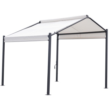 Pavilion, otel/poliester, 300 x 300 cm, H 280 cm, alb - Img 5