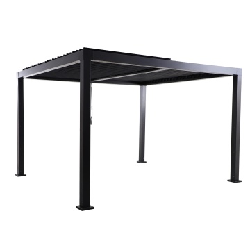 Pergola, aluminiu, 358 x 313 cm, H 229 cm, gri antracit