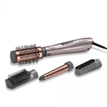 Perie cu aer cald Babyliss Air Style AS136E, 1000 W, invelis ceramic, 2 trepte de temperatura, 4 accesorii, gri