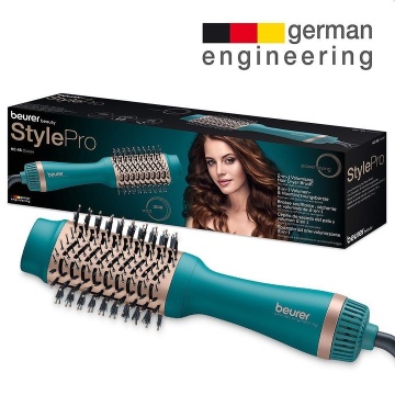 Perie de par electrica Beurer, HC 45 Ocean, 2 in 1, functie ionica, acoperire ceramica, 2 setari de caldura si suflare, functie de aer rece, 1000 W, ocean - Img 3