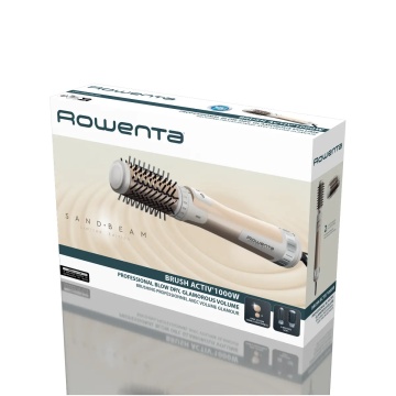 Perie rotativa Rowenta CF9523F0, 1000W 2 perii, rotire automata, uscare si coafare simultana, Bej