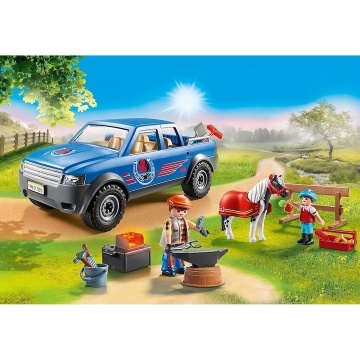 Playmobil Country - Pony Farm, Masina pentru potcovire cai 70518 - Img 2