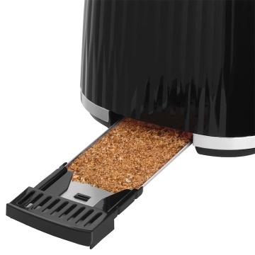 Prajitor de paine Russell Hobbs 27371-56, 800 W, 2 felii, 6 trepte rumenire, Incalzitor chifle, Negru - Img 5