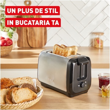 Prajitor de paine Tefal Subito, 1100-1300W, 7 niveluri prajire, 2 fante, inox - Img 3