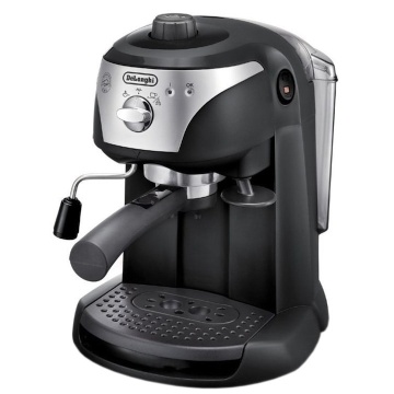 (Resigilat) Espressor manual De'Longhi EC221.B, 15 Bar, 1 l, dispozitiv spumare, sistem cappuccino, oprire automata, negru/ gri