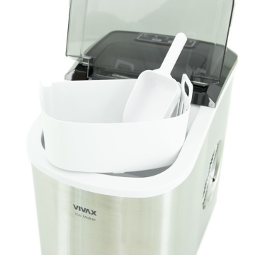 (Resigilat) Masina de gheață Vivax IM-122T, Putere 240 W, Rezervor de apă 2.2 l, Rezervor de gheață 0.7 l, Creaaza cuburi intre 6 - 13 minute, Marimi variabile ale cuburilor de gheață, Argintiu - Img 7