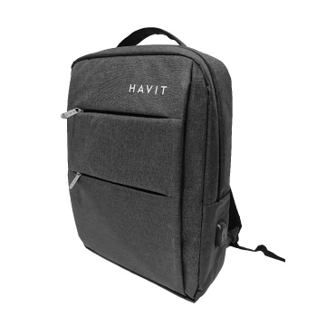 Rucsac Laptop HAVIT H0026, Rezistent la abraziune si rupere, Port USB, 340x120x430 mm, Negru - Img 4