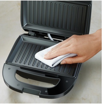 Sandwich-maker Philips HD2330/90 seria 3000, 750 W, Plite neaderente si versatile pentru sandwich-uri, panini si altele, Leduri indicatoare, Sistem de blocare rapida, Comutator pornit/oprit, Negru - Img 5