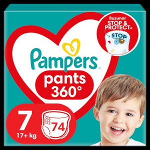 Scutece-chilotel Pampers Pants Mega Box, Marimea 7, 17+ kg, 74 buc