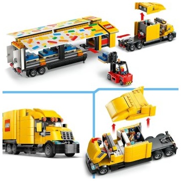 Set de Constructie LEGO® City - Camion de livrare galben 60440, 1061 piese - Img 11