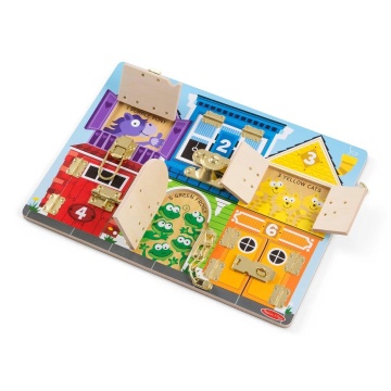 Set de joacă Melissa & Doug Placa din lemn cu zavoare 3 Ani+ - Img 2
