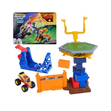 Set de joacă Monster Jam - Smash & Bash, Crash Course, cu catapultă și buggy, 1:64 - Img 7
