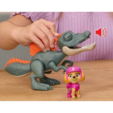 Set dinozaur cu figurina, Paw Patrol, Roaring Pup Pals, Skye - Img 2