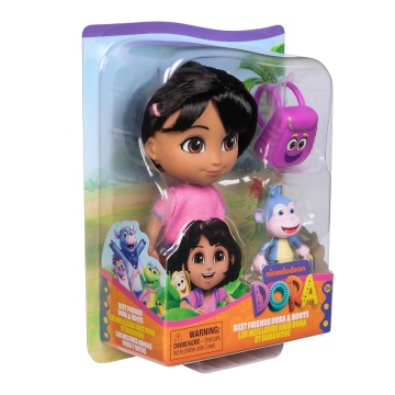 Set Figurine Dora și Boots cu Accesorii de Călătorie, Nickelodeon, 30x10cm, Multicolor, pentru 3 ani
